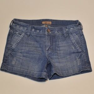 See Thru Soul Blue Cuffed Jean Shorts